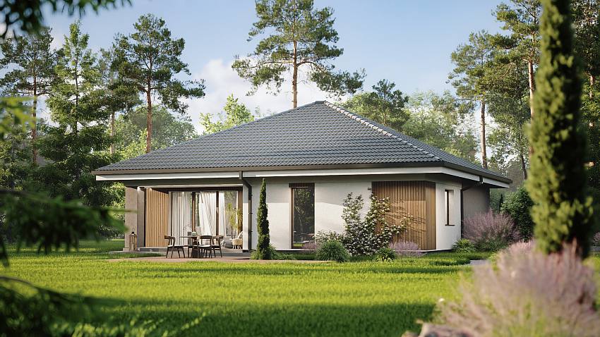 Nowość! Z521 – Parterowy dom ze strychem i garażem