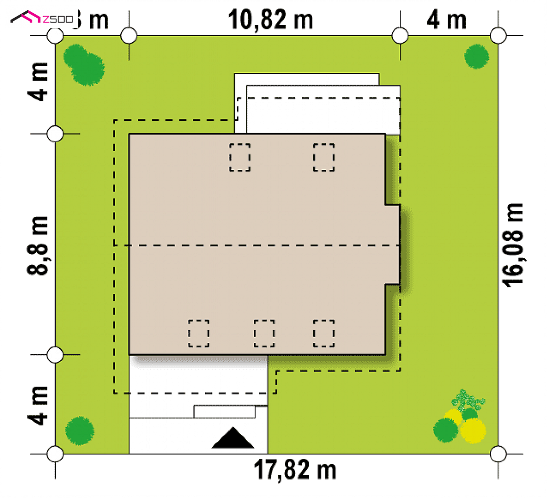 Z92 D to wyjątkowy dom z kategorii projekty domów tanich w budowie Gotowy projekt domu Z92 D - Wygodny dom z dużą kotłownią na paliwo stałe, pralnią oraz pokojem na parterze.