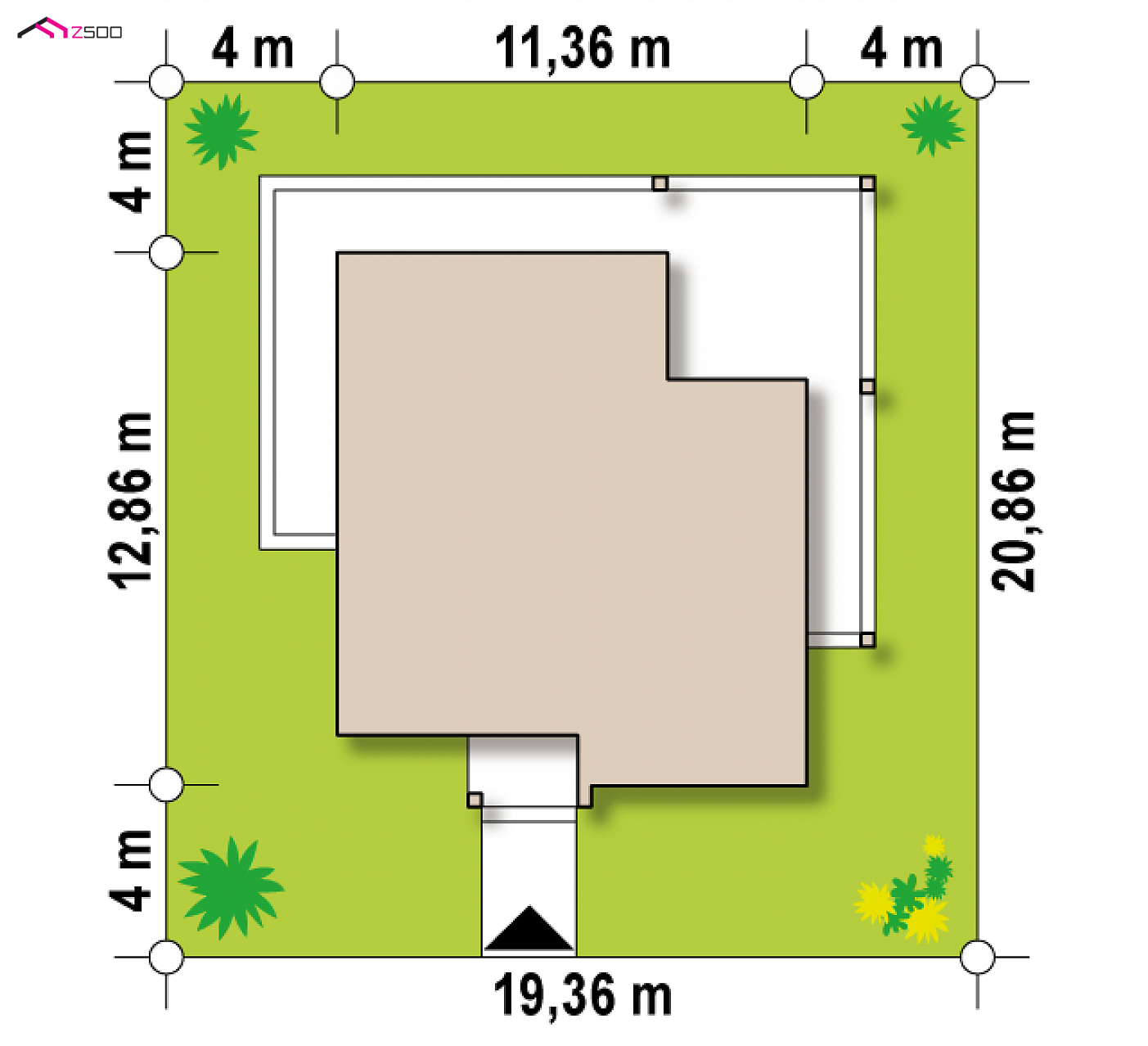 Zx138 to wyjątkowy dom z kategorii projekty domów parterowych Gotowy projekt domu - Nowoczesny, parterowy dom jednorodzinny.