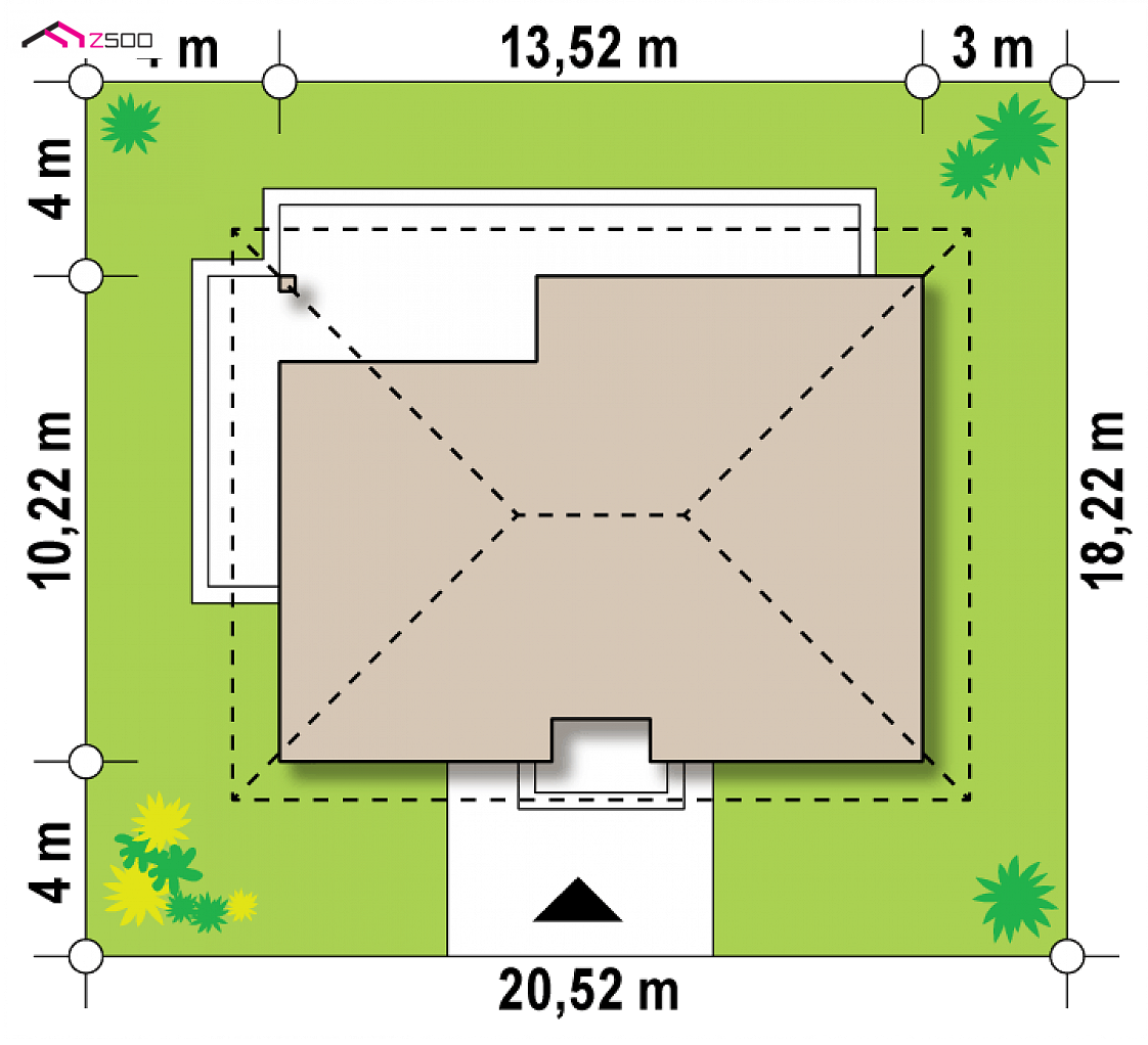 Z368 D to wyjątkowy dom z kategorii projekty domów do 110 m2 Gotowy projekt domu Z368 D - Dom jednorodzinny, parterowy z tarasem w wersji drewnianej