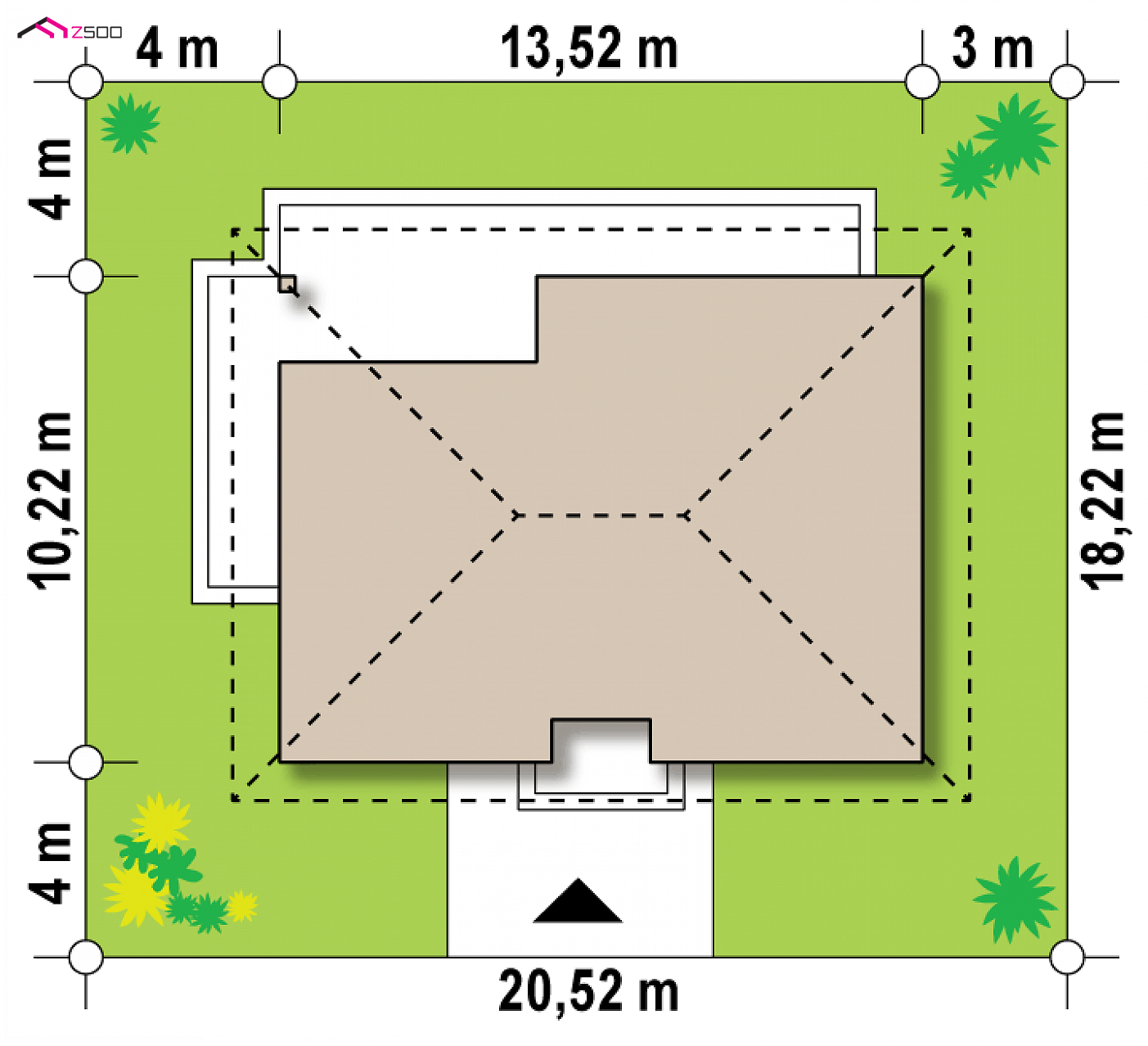Z368 D to wyjątkowy dom z kategorii projekty domów do 110 m2 Gotowy projekt domu - Dom jednorodzinny, parterowy z tarasem w wersji drewnianej
