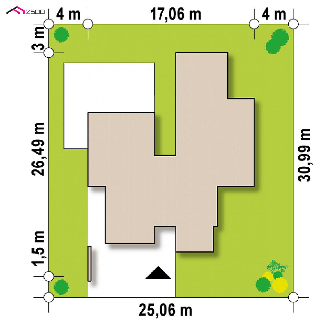 Zx183 to wyjątkowy dom z kategorii projekty domów z czterema pokojami Gotowy projekt domu Zx183 - Nowoczesny parterowy dom z wiatą garażową w wyjątkowym designie