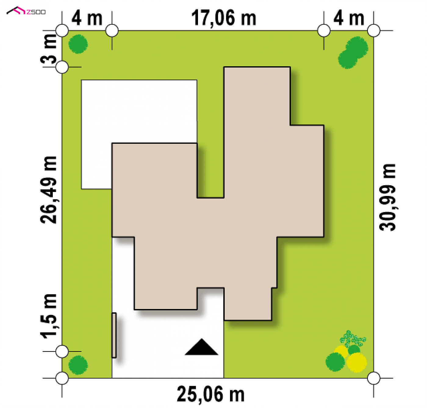 Zx183 to wyjątkowy dom z kategorii projekty domów z czterema pokojami Gotowy projekt domu - Nowoczesny parterowy dom z wiatą garażową w wyjątkowym designie