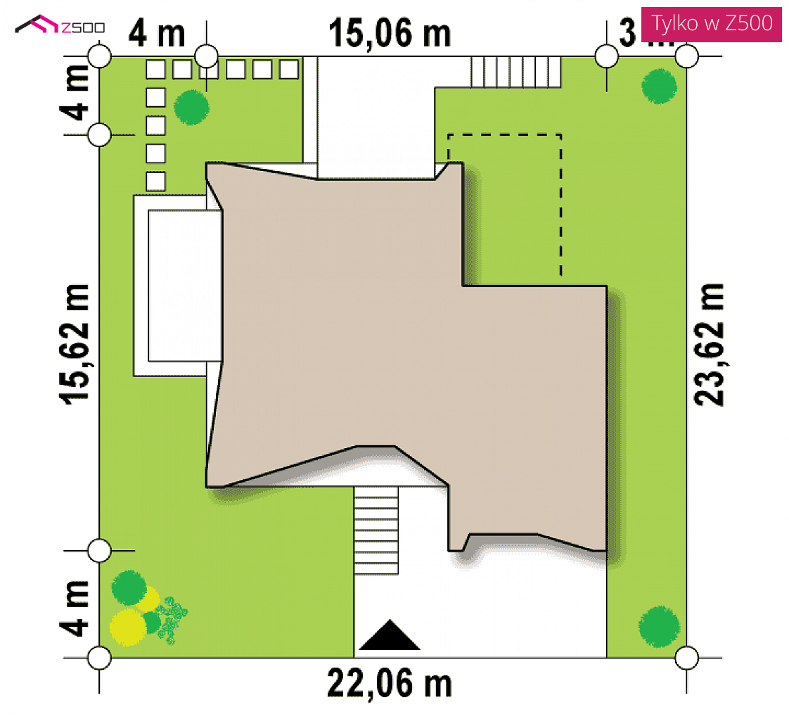 Zx145 to wyjątkowy dom z kategorii projekty domów z czterema pokojami Gotowy projekt domu Zx145 - Dom jednorodzinny z garażem jednostanowiskowym.