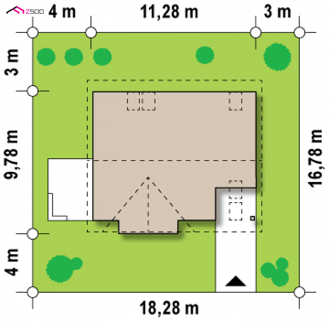 Z128 to wyjątkowy dom z kategorii projekty domów z większą liczbą pokoi Gotowy projekt domu Z128 - Zgrabny dom z poddaszem, ekonomiczny w realizacji. Kuchnia i salon od frontu.