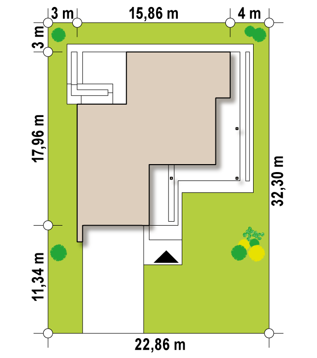 Projekt domu Zx151 Nowoczesny dom z półpiętrem, dużymi przeszkleniami i ...