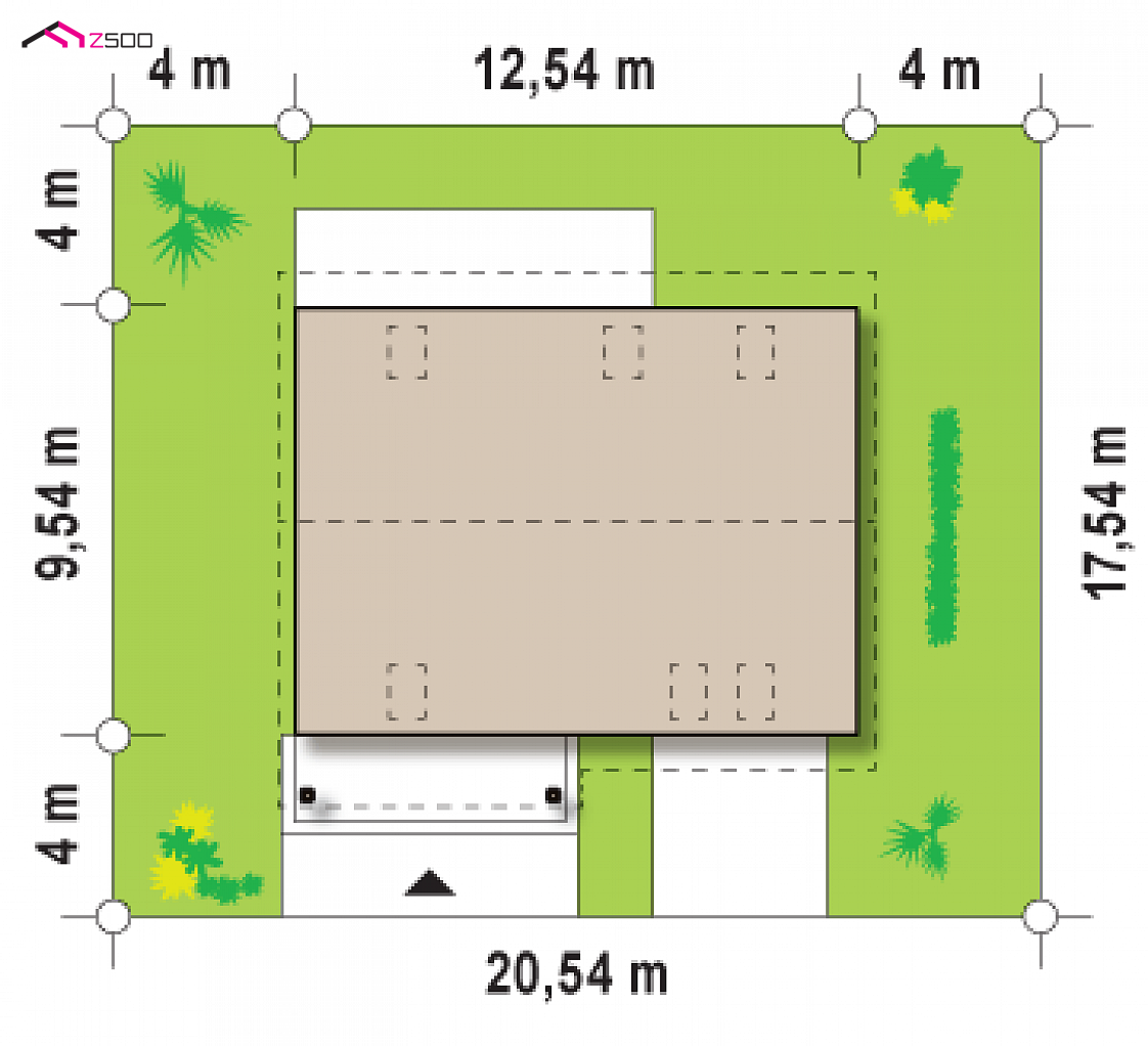 Z133 to wyjątkowy dom z kategorii projekty domów z większą liczbą pokoi Gotowy projekt domu Z133 - Funkcjonalny projekt domu z dachem dwuspadowym, tani w budowie i eksploatacji.