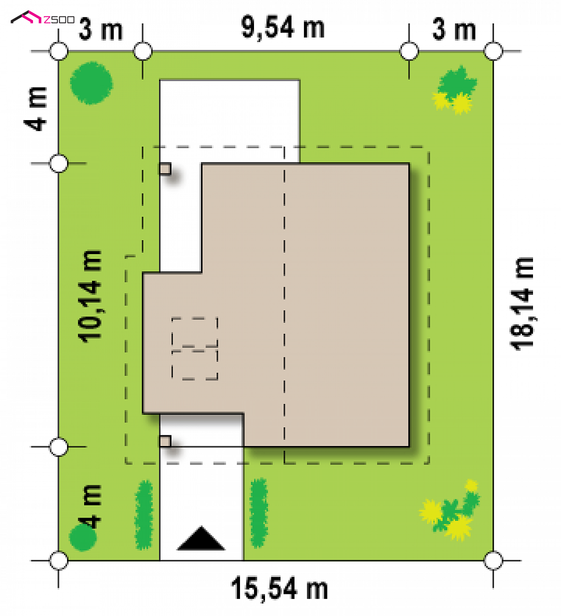 Z134 to wyjątkowy dom z kategorii projekty domów z dachem dwuspadowym Gotowy projekt domu Z134 - Zgrabny, funkcjonalny dom z przestronną kuchnią, także na wąską działkę.
