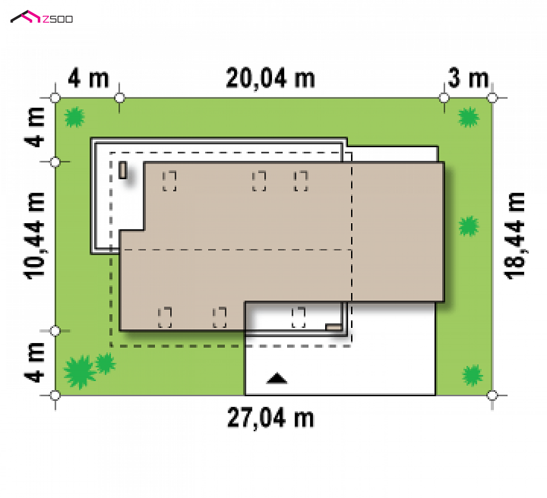 Z161 to wyjątkowy dom z kategorii projekty domów z garażem dwustanowiskowym Gotowy projekt domu Z161 - Wygodny dom z poddaszem, przekryty dachem dwuspadowym z garażem na 2 auta.