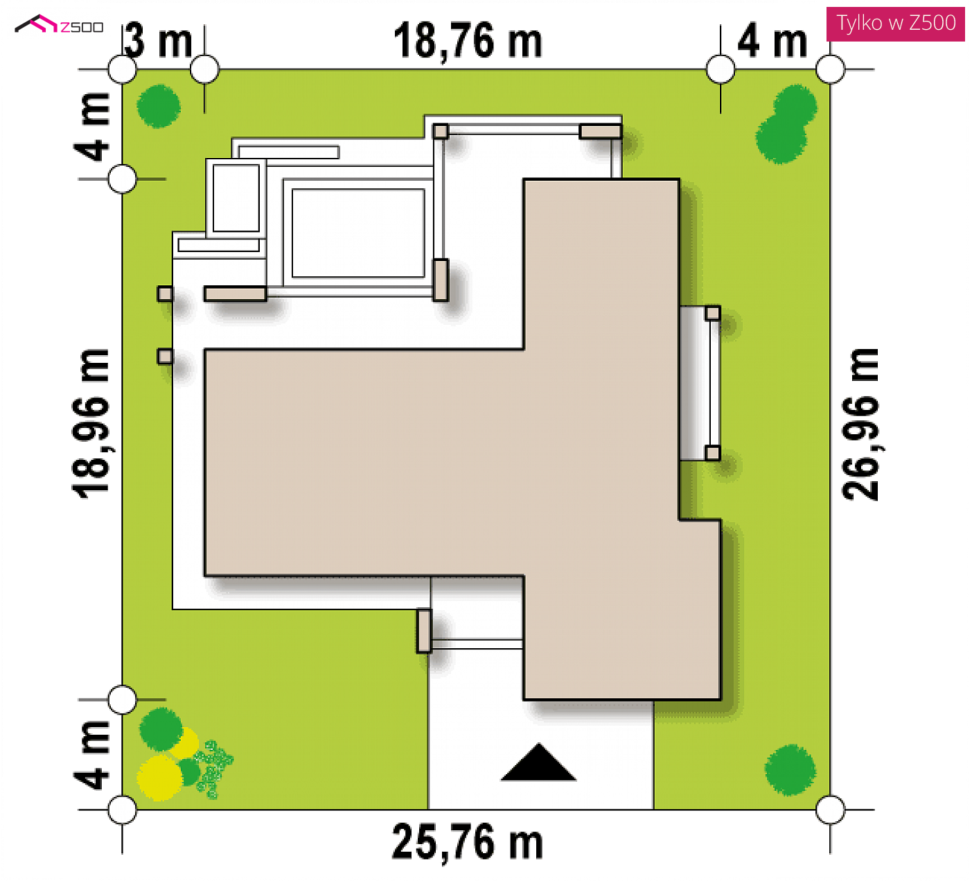 Zx137 D to wyjątkowy dom z kategorii projekty domów parterowych Gotowy projekt domu - Nowoczesny dom parterowy z garażem dwustanowiskowym.