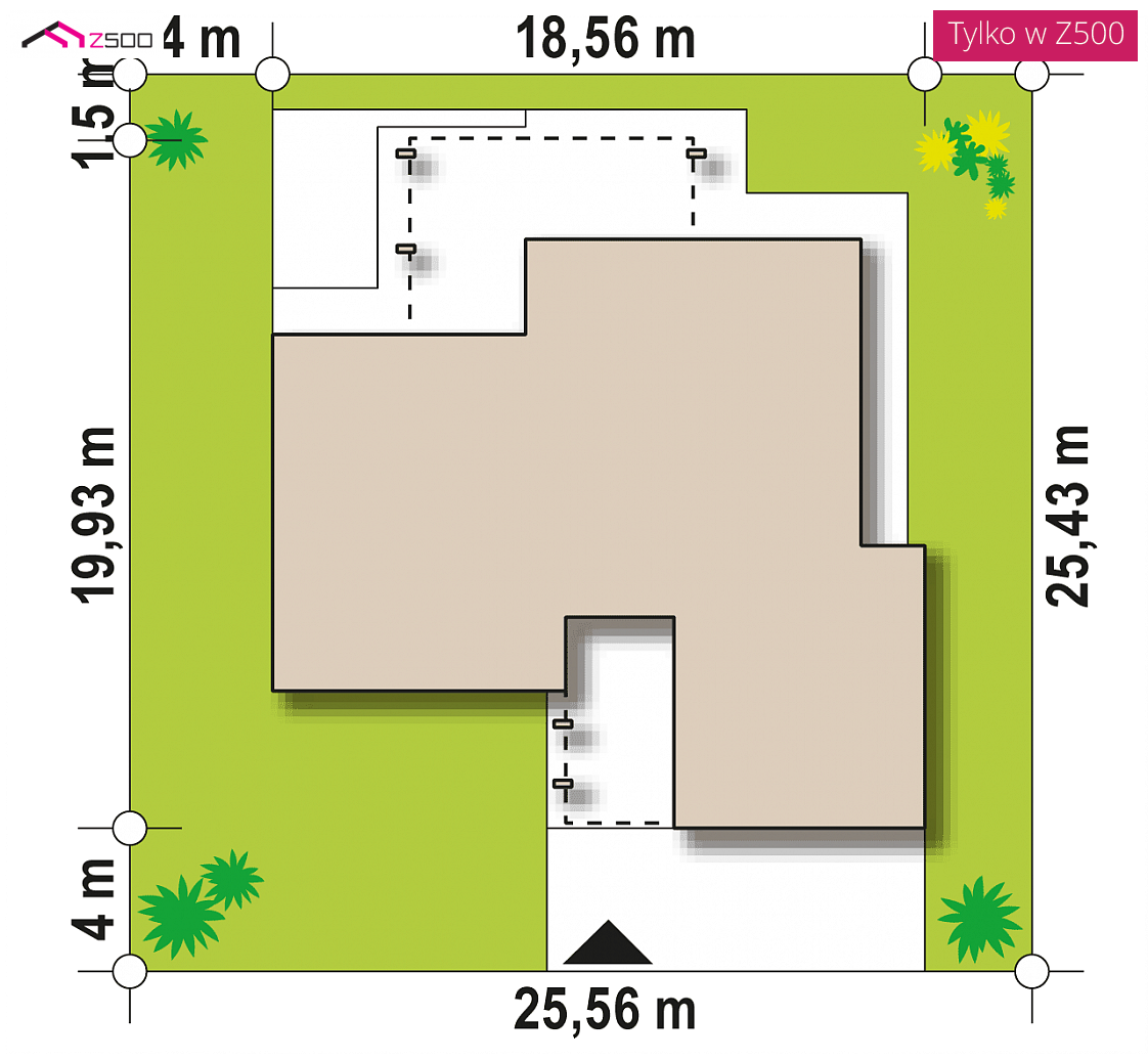 Zx78 D to wyjątkowy dom z kategorii projekty domów do 150 m2 Gotowy projekt domu Zx78 D - Nowoczesny dom z garażem od frontu, zadaszeniem z pergoli oraz 3 sypialniami.