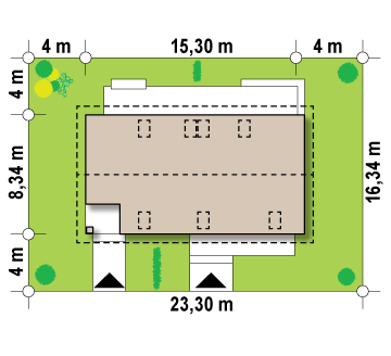 Z187 to wyjątkowy dom z kategorii projekty domów do 170 m2 Gotowy projekt domu Z187 - Dom dwulokalowy lub dwurodzinny z oddzielnym wejściem do mieszkania lub biura.