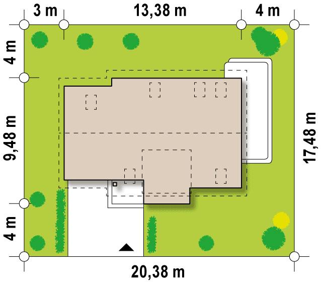 Z192 to wyjątkowy dom z kategorii projekty domów z większą liczbą pokoi Gotowy projekt domu Z192 - Projekt domu z garażem i opcją wykorzystania jako dwulokalowy lub dwurodzinny.