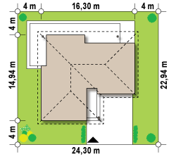Z204 to wyjątkowy dom z kategorii projekty domów do 110 m2 Gotowy projekt domu Z204 - Wygodny, dom parterowy z bocznym, dwustanowiskowym garażem.
