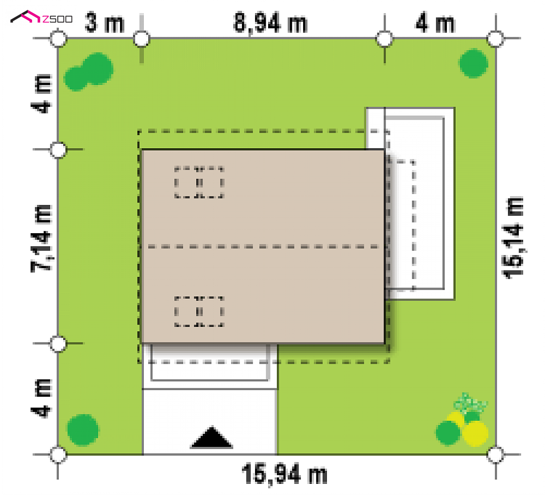 Z211 to wyjątkowy dom z kategorii projekty domów do 80 m2 Gotowy projekt domu Z211 - Mały dom z poddaszem, funkcjonalny i ekonomiczny w budowie i utrzymaniu.