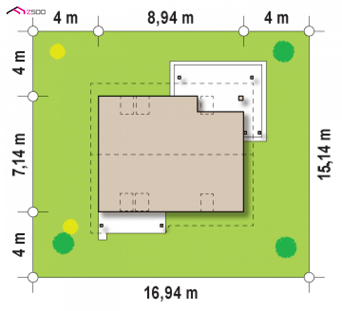 Z212 to wyjątkowy dom z kategorii projekty domów do 80 m2 Gotowy projekt domu Z212 - Mały dom z poddaszem użytkowym, tani w budowie i ekonomiczny w użytkowaniu.