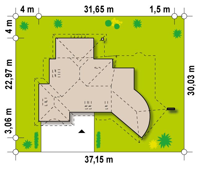 Zr5 to wyjątkowy dom z kategorii projekty domów z większą liczbą pokoi Gotowy projekt domu Zr5 - Rezydencja z poddaszem, antresolą oraz garażem, dwustanowiskowym.