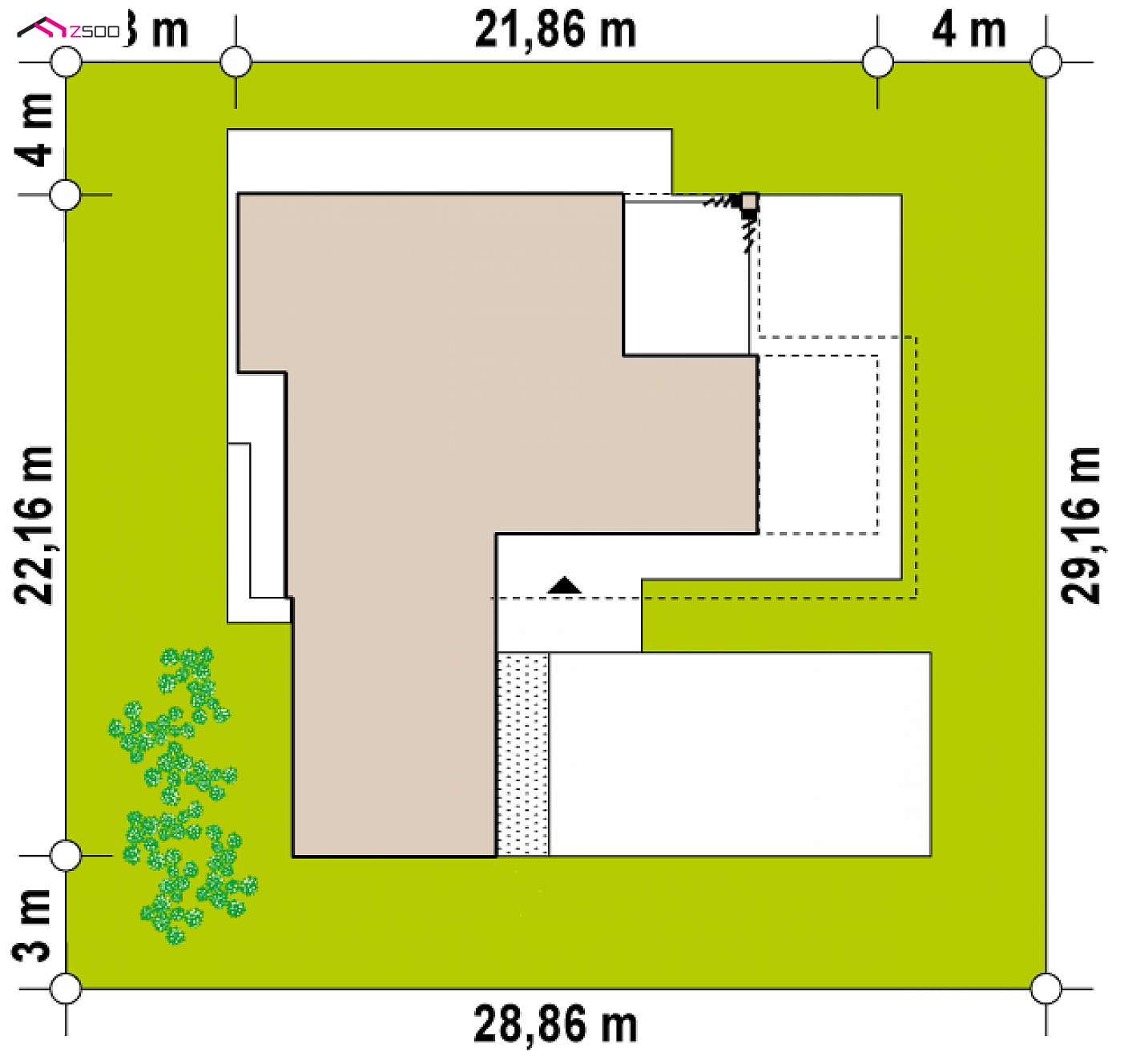 Zx154 to wyjątkowy dom z kategorii projekty domów piętrowych (dwukondygnacyjnych) Gotowy projekt domu - Nowoczesny dom o powierzchni ponad 200m2 z zielonymi elewacjami.