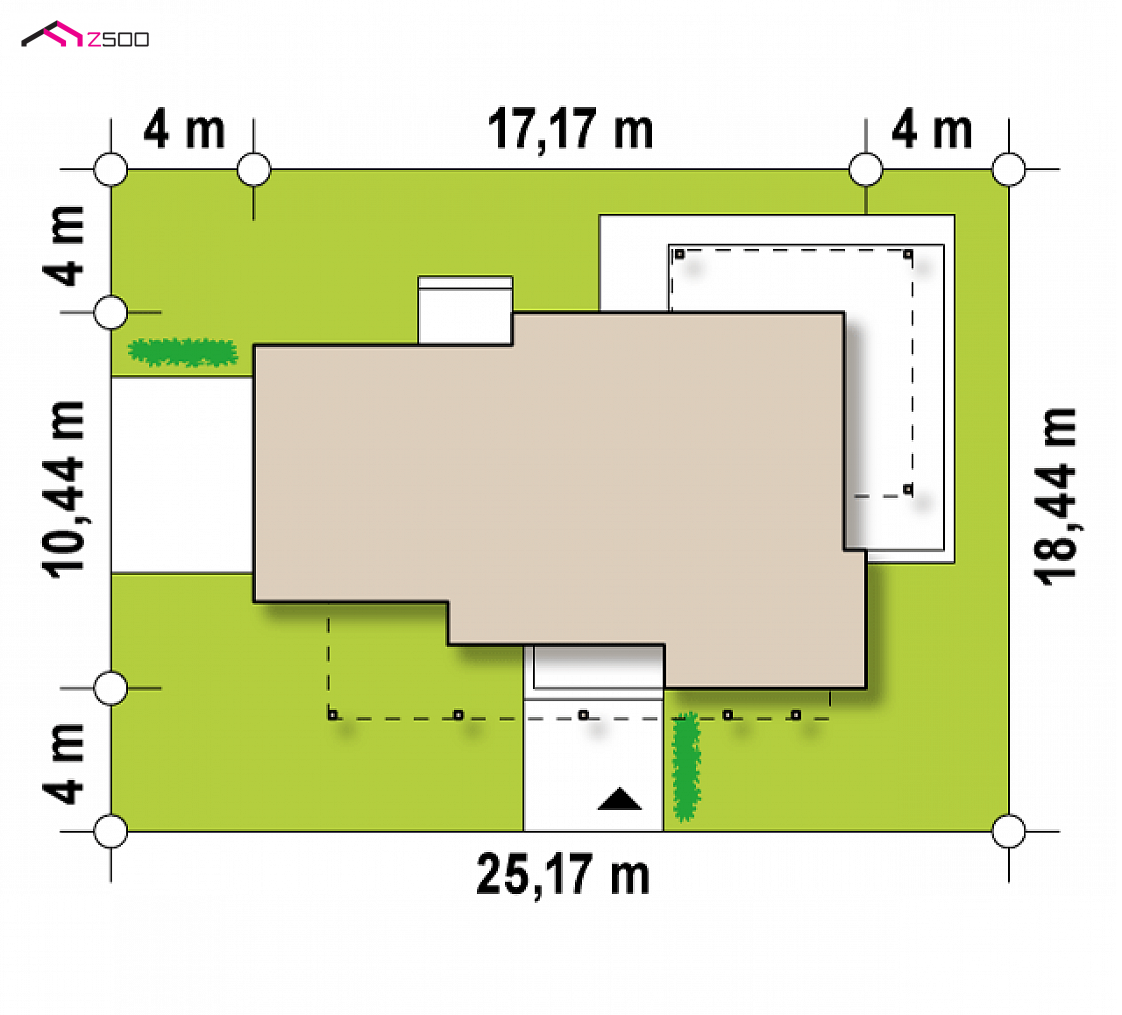 Zx14 to wyjątkowy dom z kategorii projekty domów z większą liczbą pokoi Gotowy projekt domu Zx14 - Nowoczesny dom piętrowy z garażem od frontu i przestronnym wnętrzem.