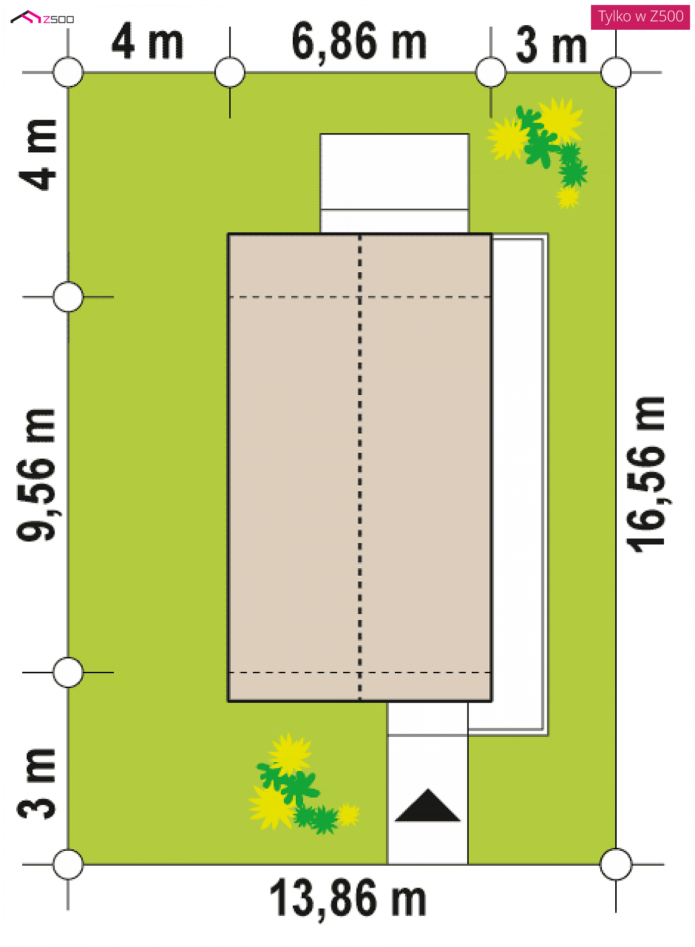 Z389 to wyjątkowy dom z kategorii projekty domów tanich w budowie Gotowy projekt domu - Dom o powierzchni 47m2 z dachem 2-spadowym i jedną sypialnią.