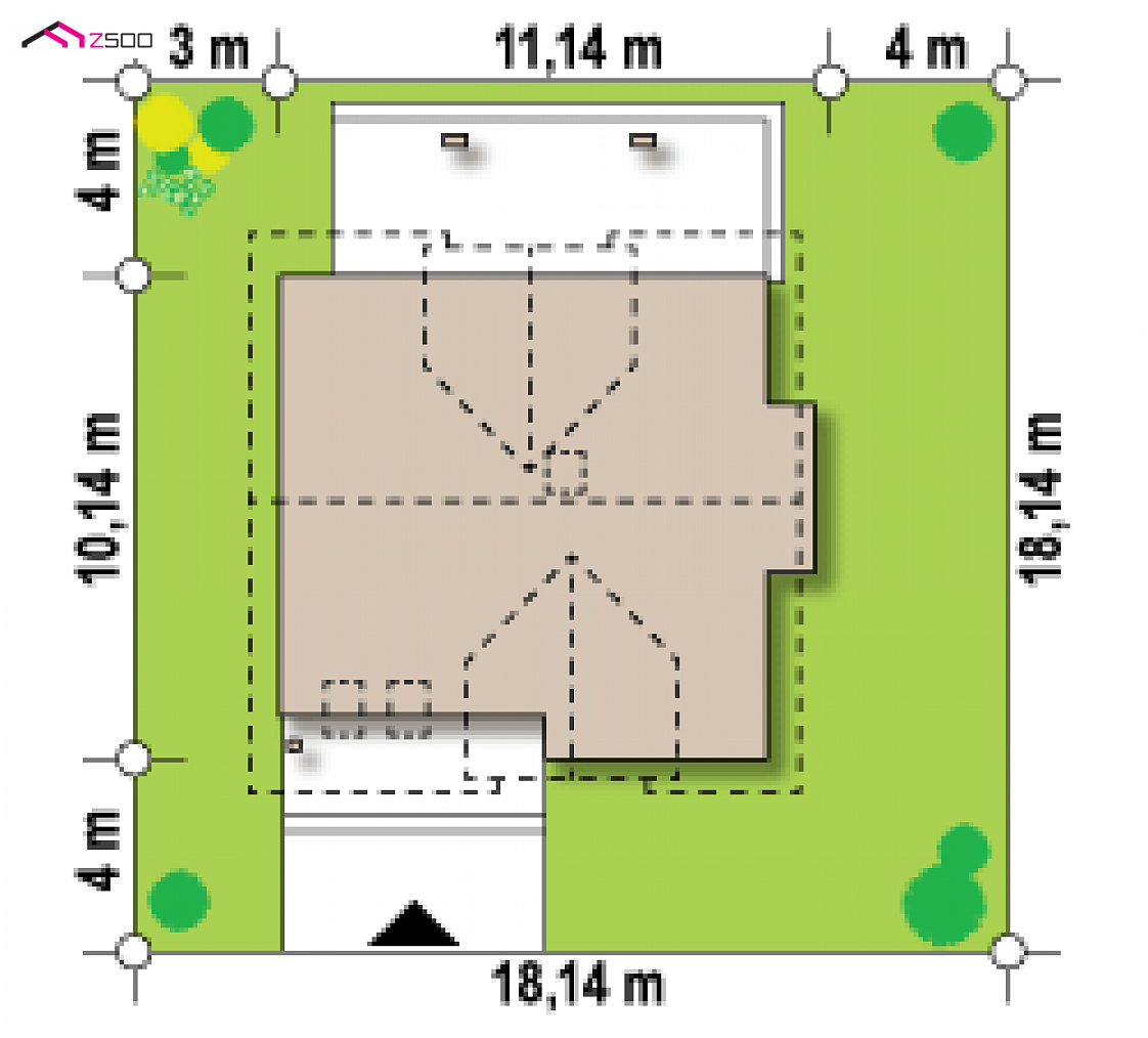 Z28 v2 HB to wyjątkowy dom z kategorii projekty domów do 150 m2 Gotowy projekt domu Z28 v2 HB - wariant w technologii H-Block firmy Solcraft