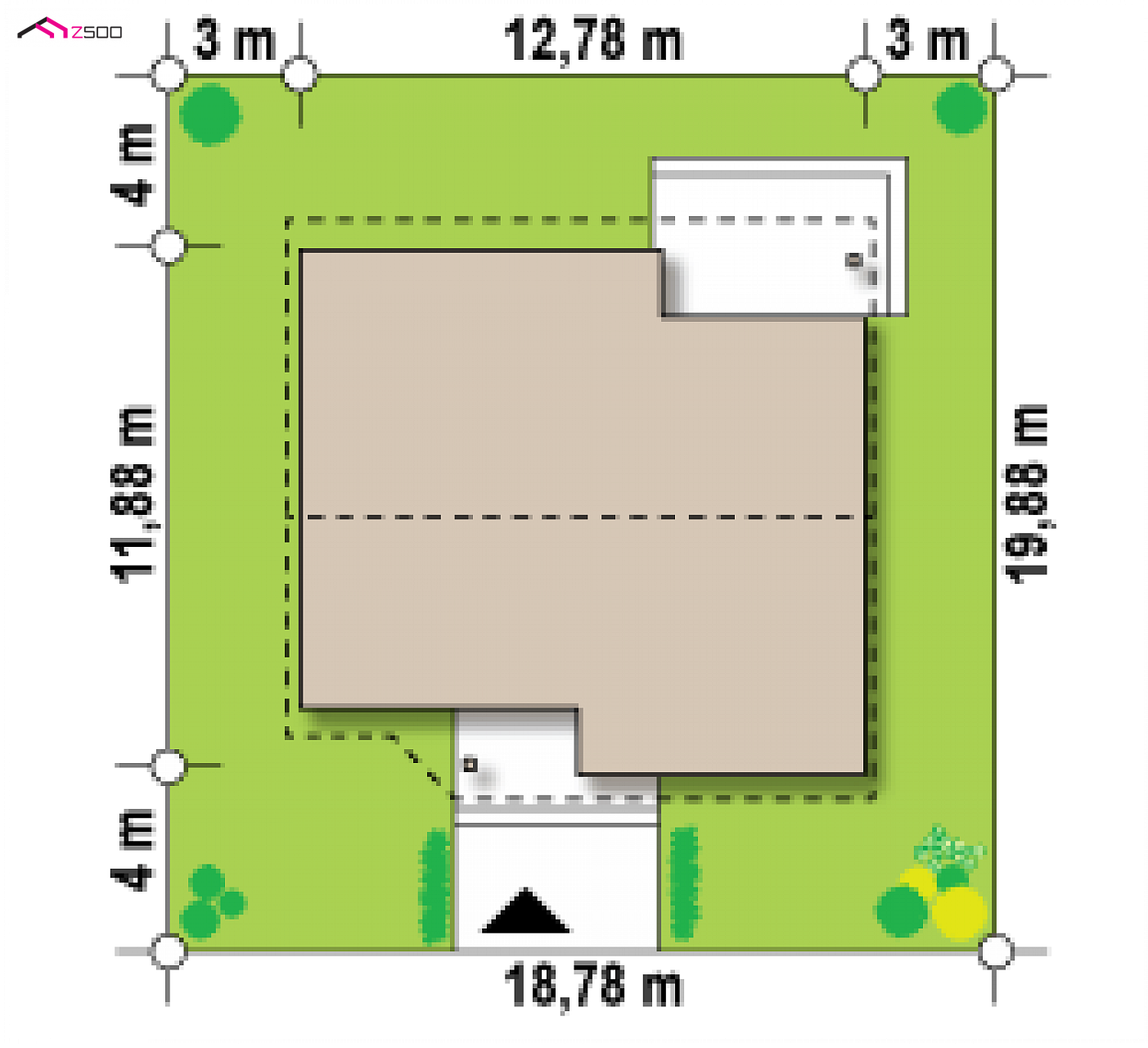 Z41 HB to wyjątkowy dom z kategorii projekty domów parterowych Gotowy projekt domu - Projekt domu parterowego na małą działkę w technologii H-Block firmy Solcraft