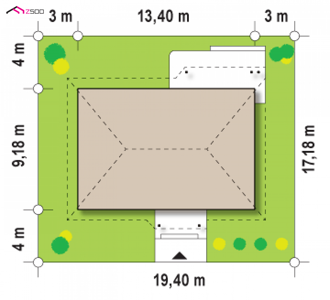 Z69 HB to wyjątkowy dom z kategorii projekty domów do 110 m2 Gotowy projekt domu Z69 HB - Wygodny, parterowy dom w technologii H-Block firmy Solcraft