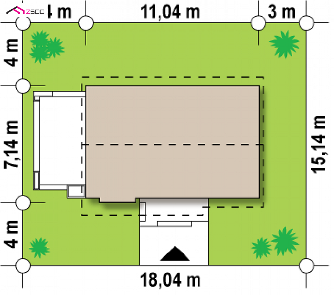 Z139 HB to wyjątkowy dom z kategorii projekty domów do 70 m2 Gotowy projekt domu Z139 HB - Parterowy dom w technologii H-Block firmy Solcraft