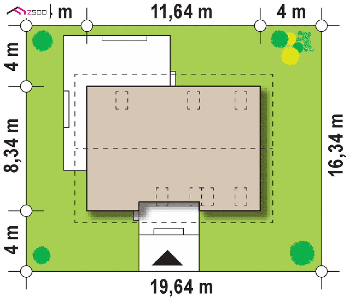 Z244 HB to wyjątkowy dom z kategorii projekty domów do 130 m2 Gotowy projekt domu Z244 HB -