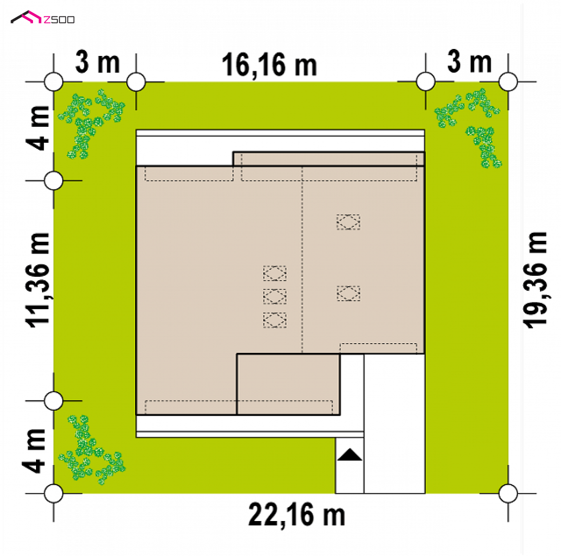 Zx250 to wyjątkowy dom z kategorii projekty domów z większą liczbą pokoi Gotowy projekt domu Zx250 - Z myślą o przyszłości...
Dom z antresolą i dużą, wydzieloną główną sypialnią