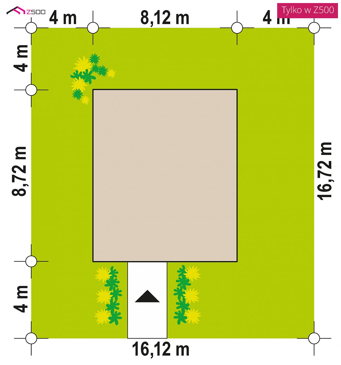Zx157 to wyjątkowy dom z kategorii projekty domów na wąską działkę Gotowy projekt domu Zx157 - Mały dom z dachem pulpitowym, sypialnią, gabinetem i dużym zadaszonym tarasem.