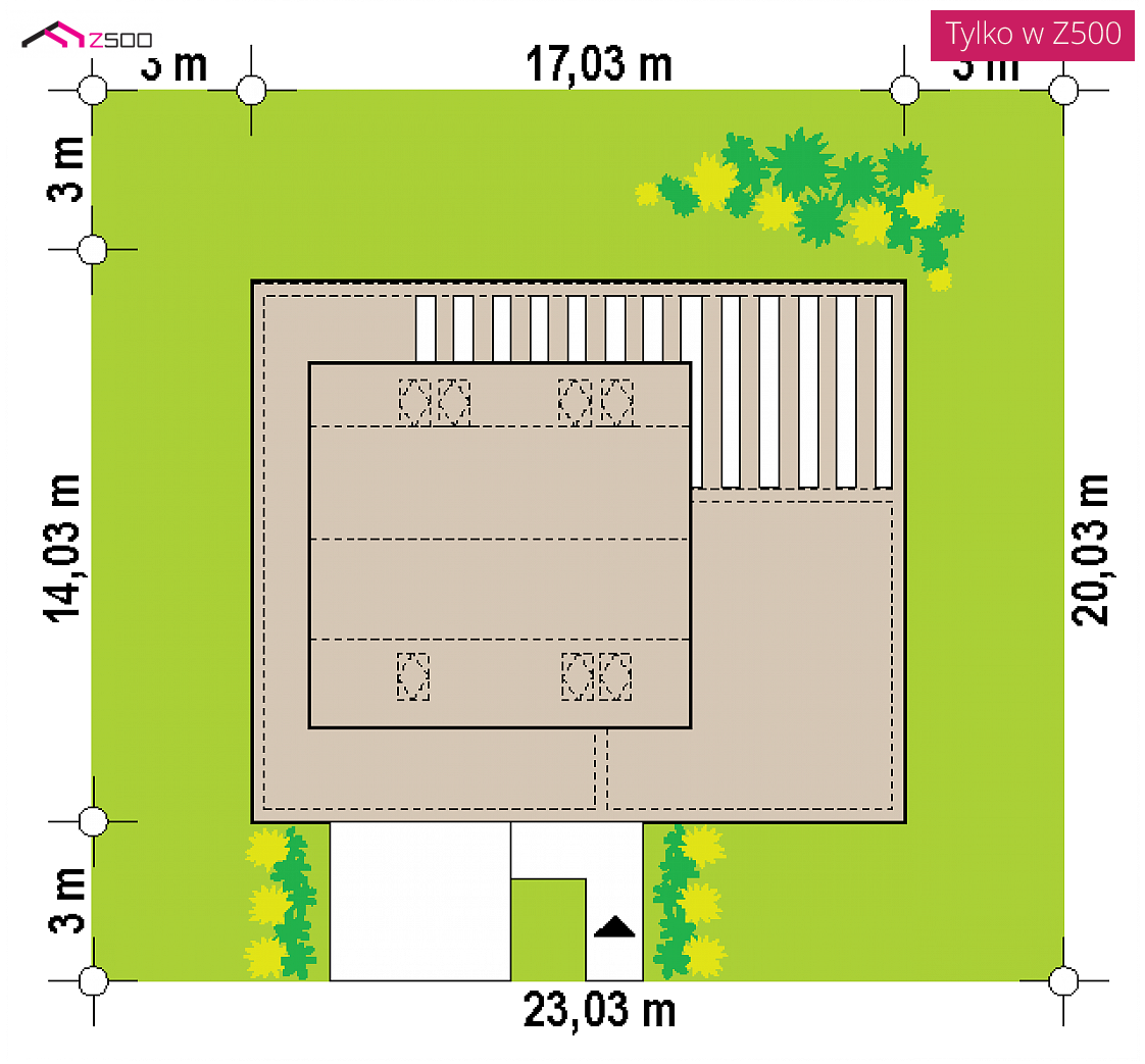 Zx156 D to wyjątkowy dom z kategorii projekty domów do 140 m2 Gotowy projekt domu Zx156 D - Współczesny dom z dachem 2-spadowym otoczony tarasem z płaskim zadaszeniem.