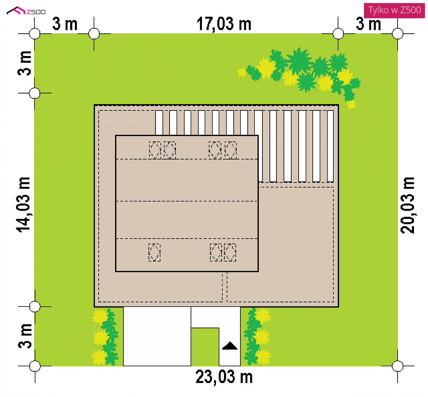 Zx156 D to wyjątkowy dom z kategorii projekty domów do 140 m2 Gotowy projekt domu - Współczesny dom z dachem 2-spadowym otoczony tarasem z płaskim zadaszeniem.
