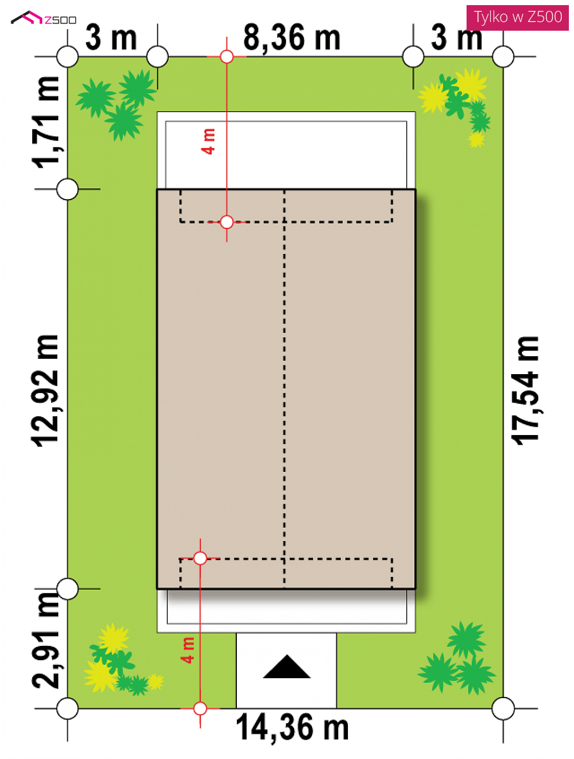 Z442 D to wyjątkowy dom z kategorii projekty domów do 120 m2 Gotowy projekt domu Z442 D - Mały, nowoczesny dom typu