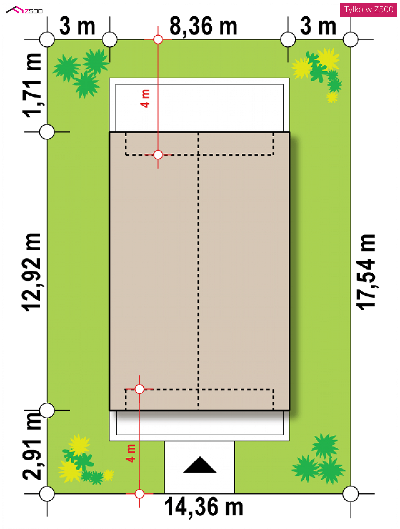 Z442 D to wyjątkowy dom z kategorii projekty domów piętrowych (dwukondygnacyjnych) Gotowy projekt domu - Mały, nowoczesny dom typu