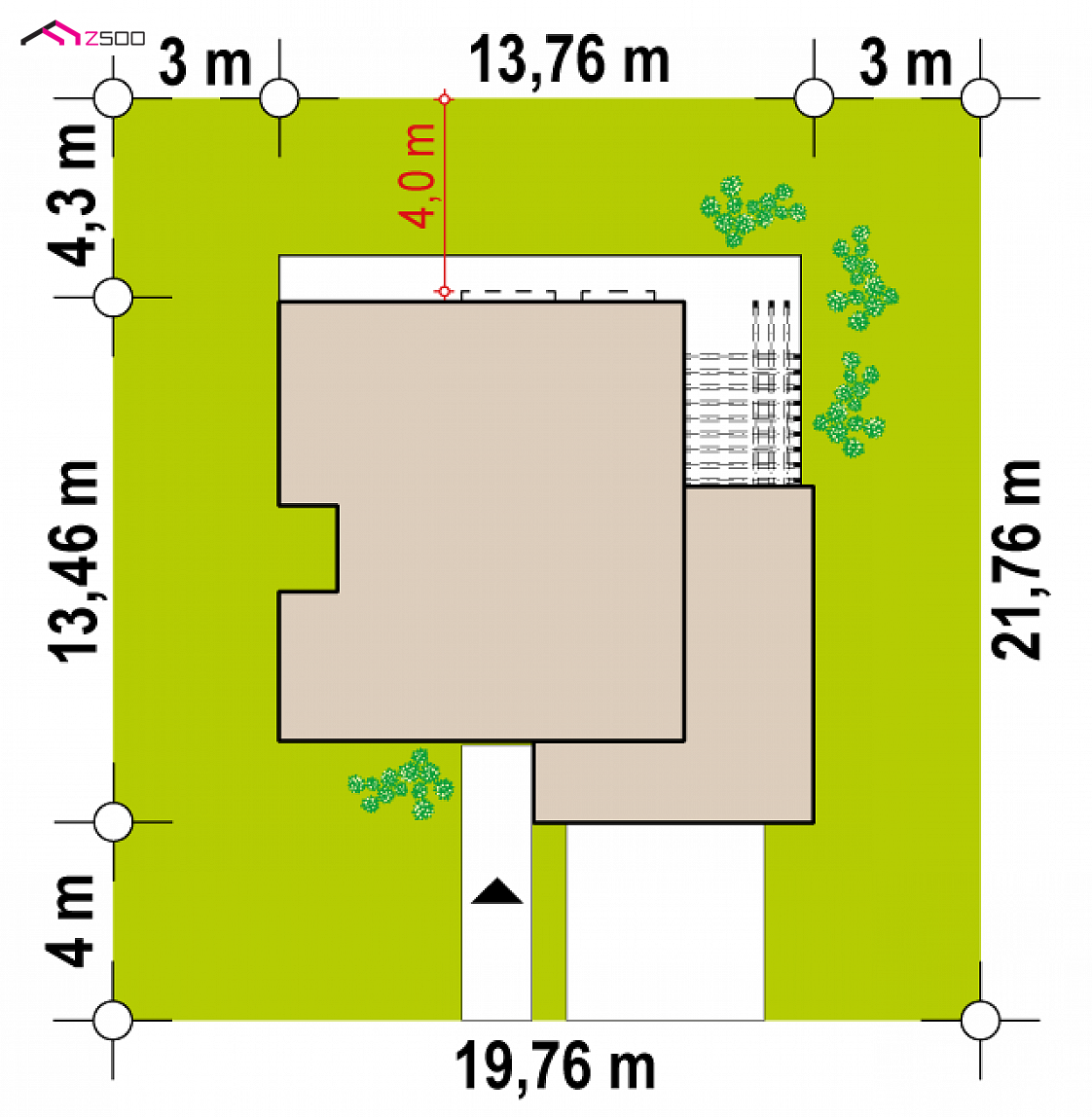 Zx255 to wyjątkowy dom z kategorii projekty domów z większą liczbą pokoi Gotowy projekt domu Zx255 - Nowoczesny dom piętrowy z dużymi przeszkleniami i garażem dwustanowiskowym.