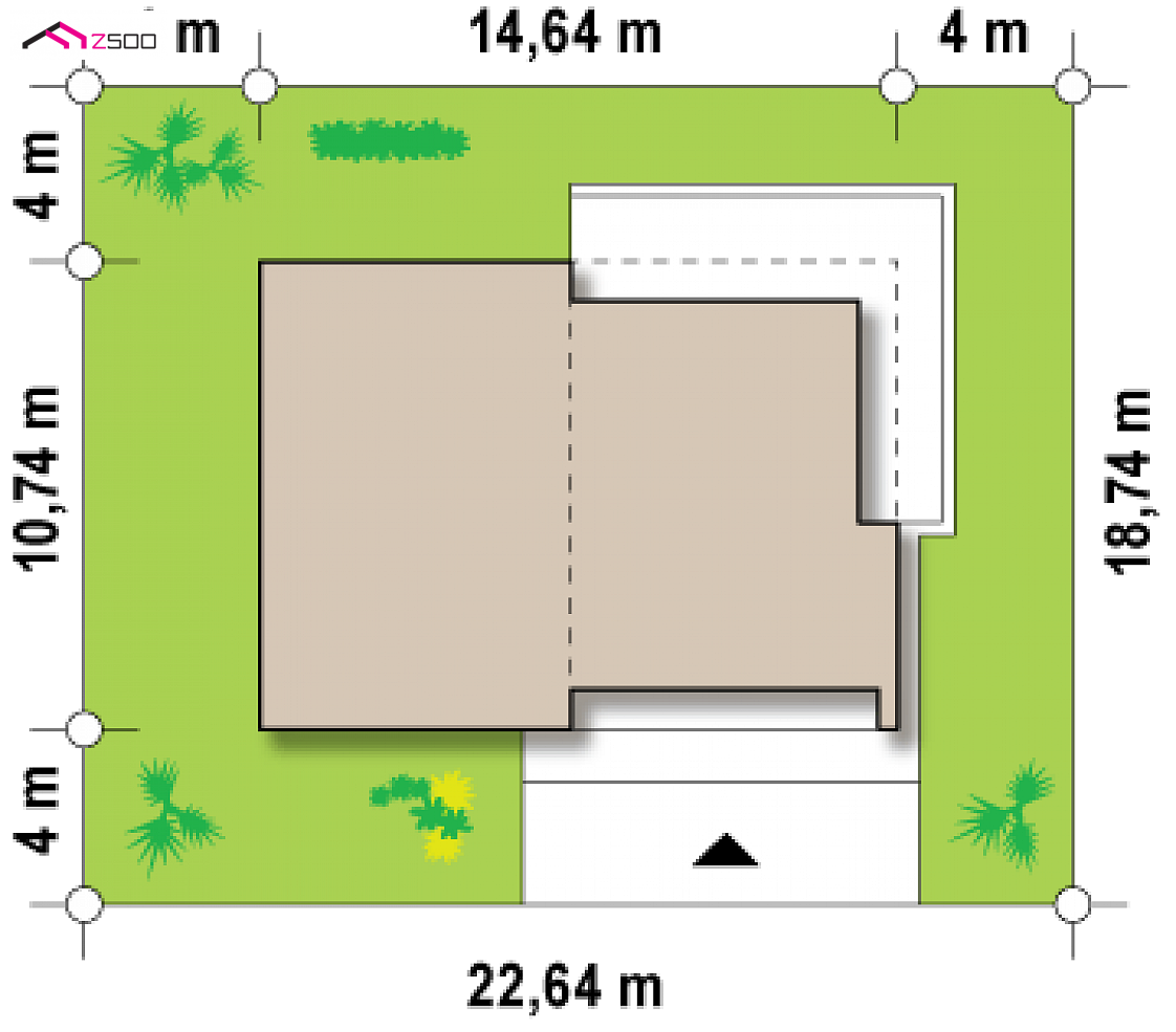 Zx35 to wyjątkowy dom z kategorii projekty domów do 120 m2 Gotowy projekt domu Zx35 - Nowoczesny dom z płaskim dachem, funkcjonalne wnętrze z dużym, jasnym salonem.