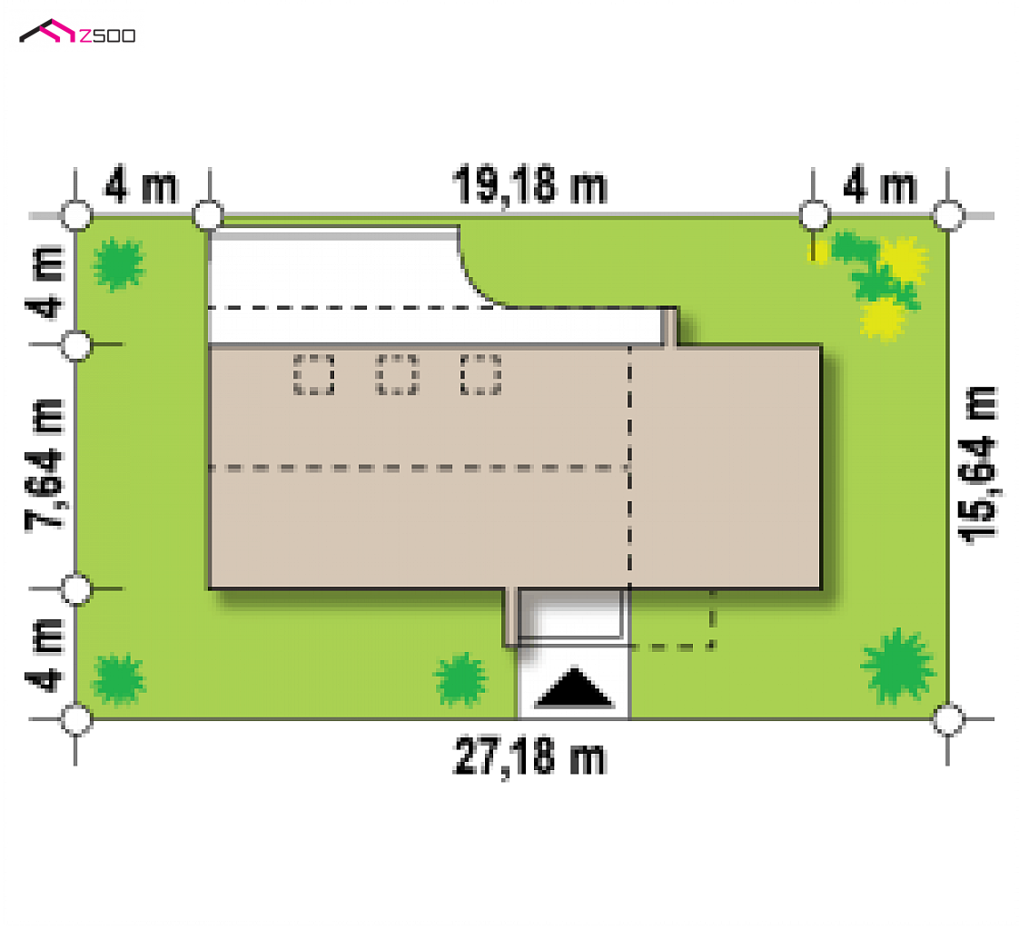 Zx40 to wyjątkowy dom z kategorii projekty domów z czterema pokojami Gotowy projekt domu Zx40 - Nowatorski dom z elewacją z gontu, tarasami na piętrze, także na wąską działkę.