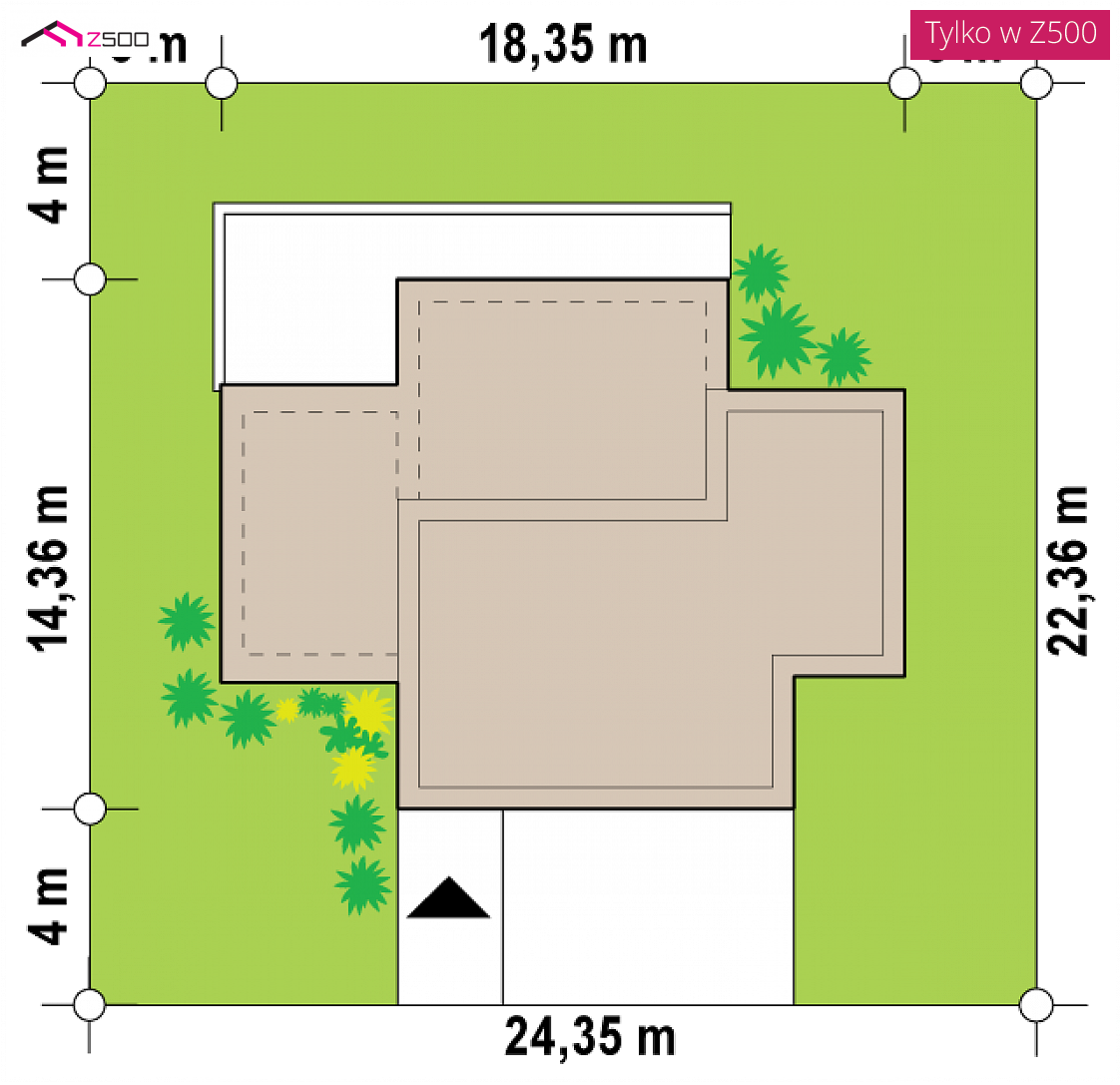 Zx204 to wyjątkowy dom z kategorii projekty domów z większą liczbą pokoi Gotowy projekt domu Zx204 - Nowoczesny dom z przestronnym salonem i dużym tarasem na piętrze