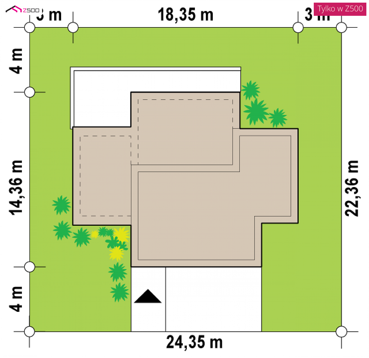 Zx204 to wyjątkowy dom z kategorii projekty domów piętrowych (dwukondygnacyjnych) Gotowy projekt domu - Nowoczesny dom z przestronnym salonem i dużym tarasem na piętrze