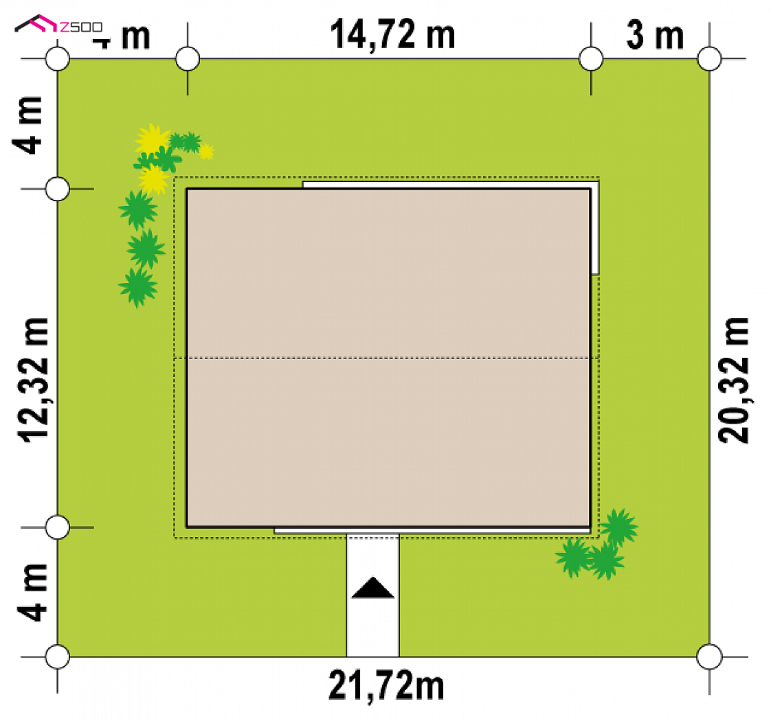Z459 D to wyjątkowy dom z kategorii projekty domów z większą liczbą pokoi Gotowy projekt domu Z459 D - Dom o powierzchni 126 m2 z dachem dwuspadowym, 4 pokojami oraz dużym salonem
