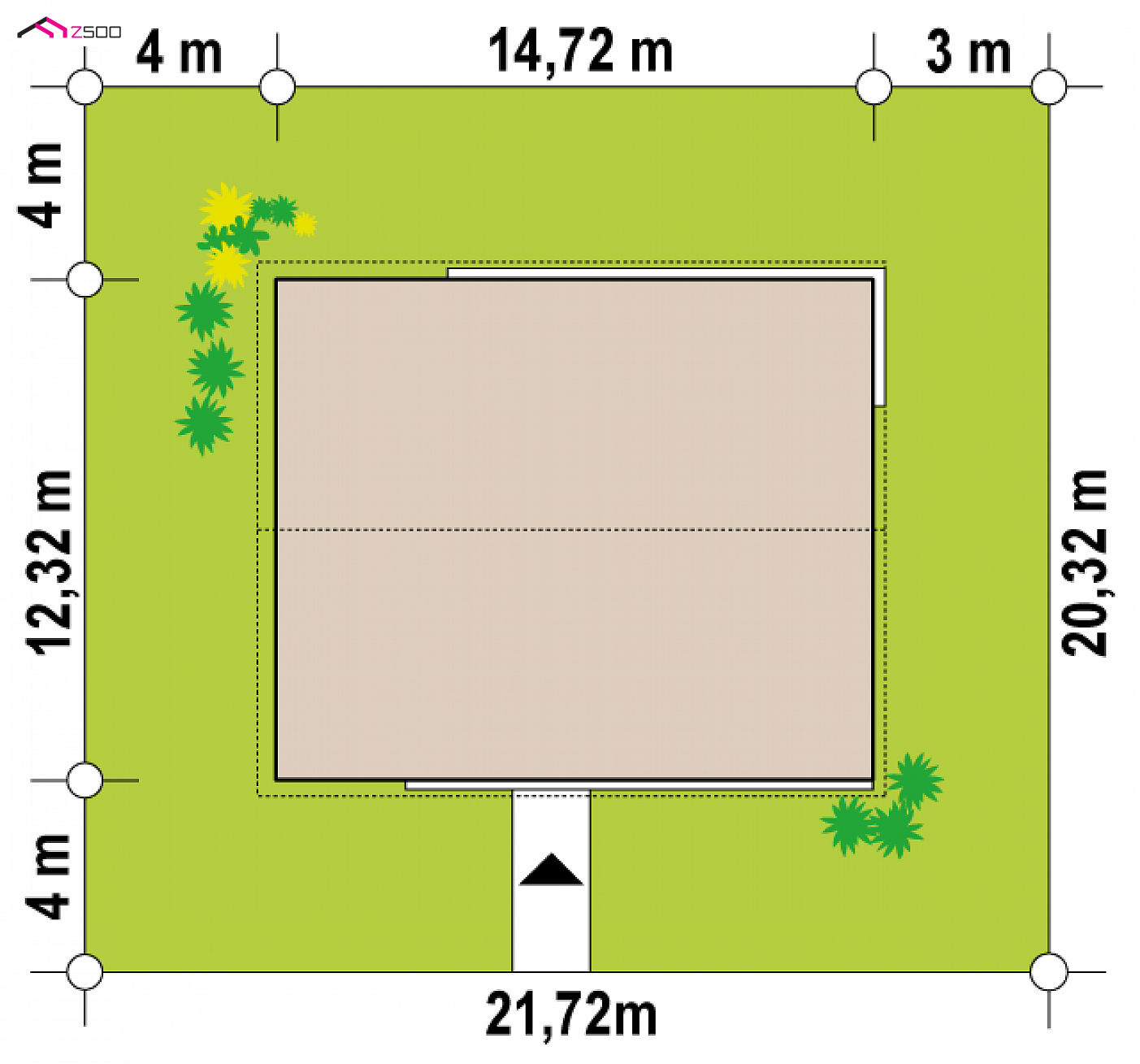 Z459 D to wyjątkowy dom z kategorii projekty domów jednorodzinnych Gotowy projekt domu - Dom o powierzchni 126 m2 z dachem dwuspadowym, 4 pokojami oraz dużym salonem