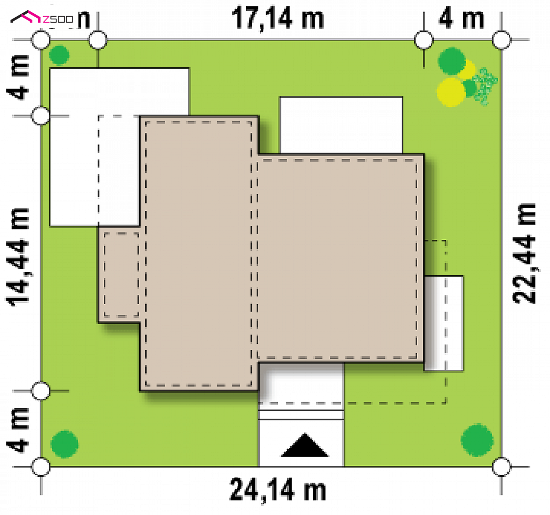 Zx101 to wyjątkowy dom z kategorii projekty domów do 160 m2 Gotowy projekt domu Zx101 - Komfortowy dom parterowy o nowoczesnym wyglądzie z linii modern.