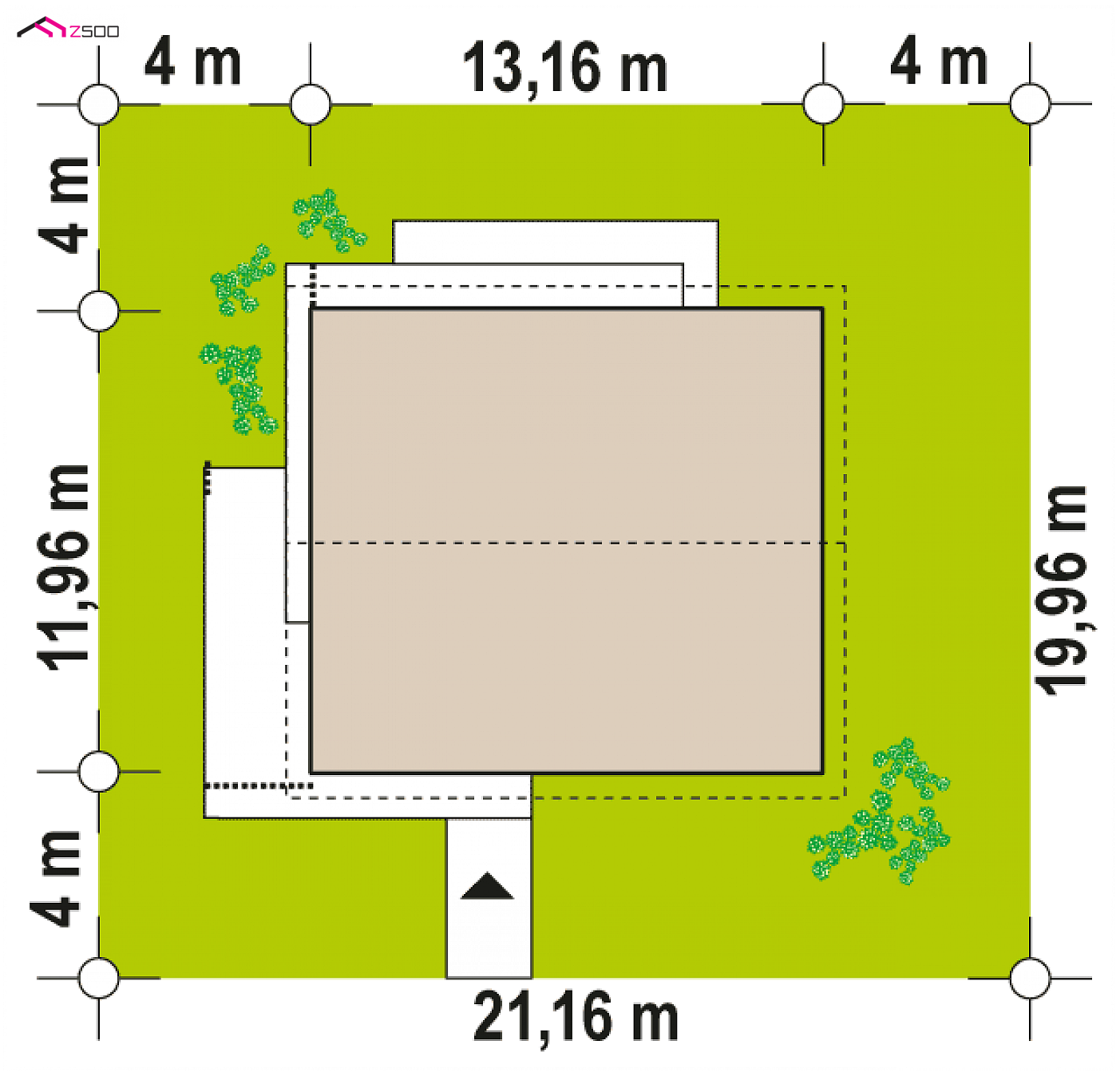 Z462 to wyjątkowy dom z kategorii projekty domów z czterema pokojami Gotowy projekt domu - Parterowy dom o powierzchni ok 110m2, 3 sypialniami oraz z opcją poddasza.