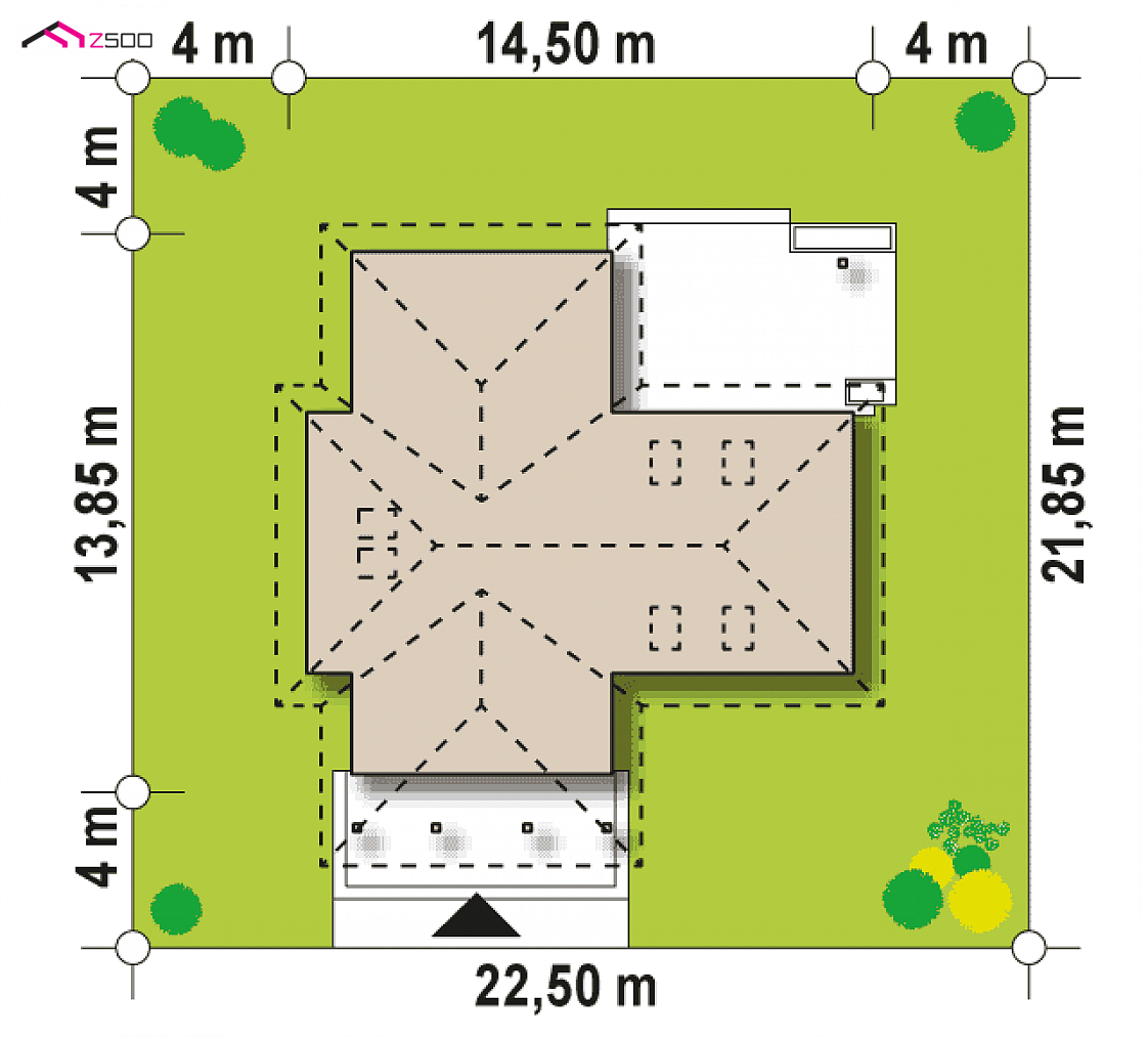 Z6 D to wyjątkowy dom z kategorii projekty domów do 160 m2 Gotowy projekt domu Z6 D - w technologii drewnianej z poddaszem użytkowym