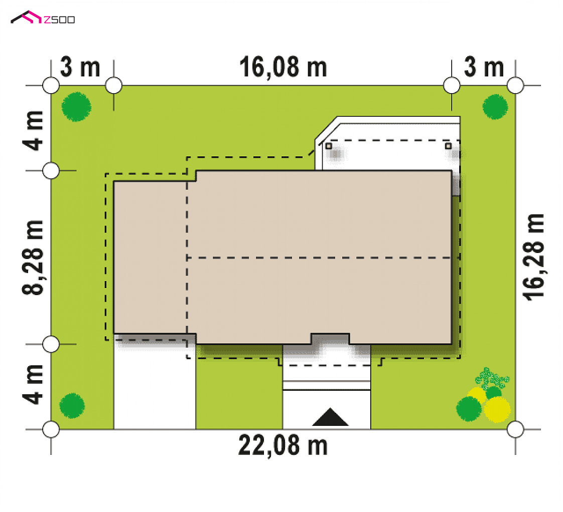 Z7 L GL to wyjątkowy dom z kategorii projekty domów z czterema pokojami Gotowy projekt domu Z7 L GL - odbicie lustrzane wnętrza domu z garażem po lewej stronie