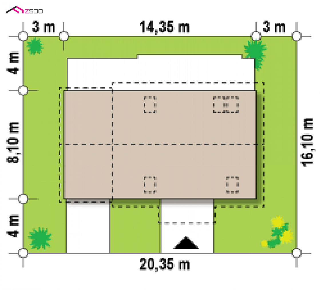 Z14 D L GL to wyjątkowy dom z kategorii projekty domów do 120 m2 Gotowy projekt domu Z14 D L GL - Funkcjonalny dom w technologii drewnianej, z dachem dwuspadowym i garażem.