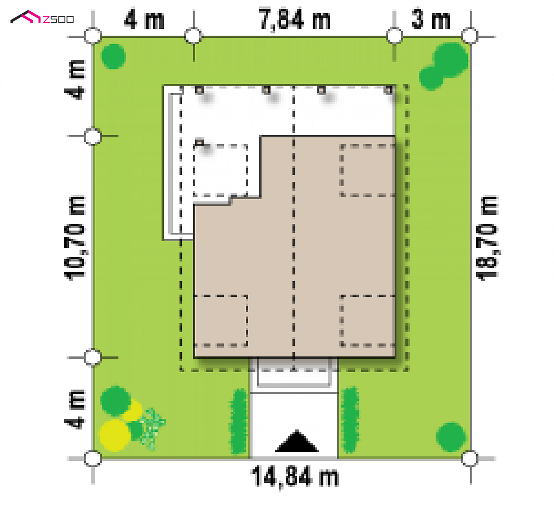Z30 B to wyjątkowy dom z kategorii projekty domów drewnianych Gotowy projekt domu Z30 B - w technologii z bala
