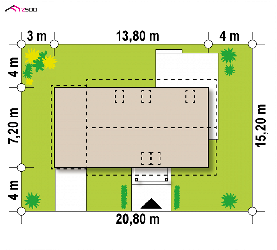 Z34 D GL to wyjątkowy dom z kategorii projekty domów do 100 m2 Gotowy projekt domu Z34 D GL - w technologii drewnianej z garażem po lewej stronie