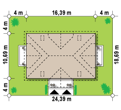 Z46 to wyjątkowy dom z kategorii projekty domów powyżej 200 m2 Gotowy projekt domu Z46 - Dom dwurodzinny o dworkowym charakterze i tradycyjnej stylistyce. Oddzielne wejścia